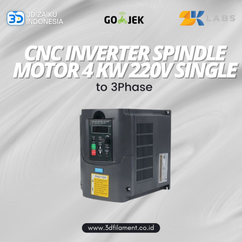Zaiku Huanyang CNC Inverter Spindle Motor 4 KW 220V Single to 3Phase